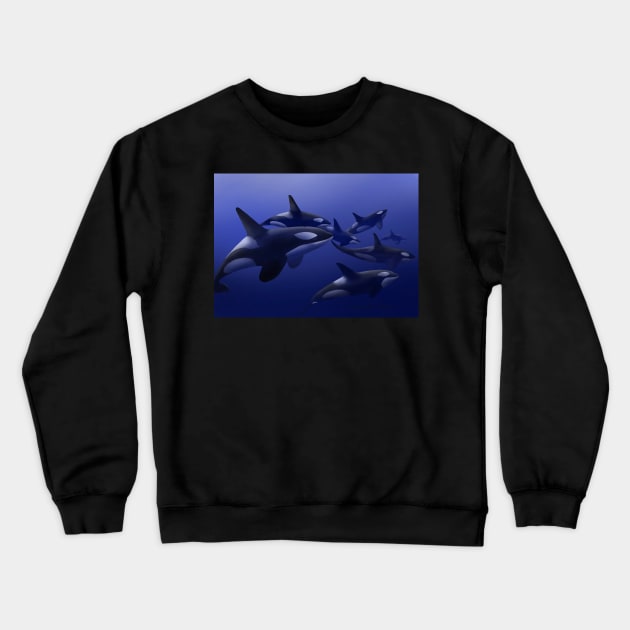 Orcinus Orca Crewneck Sweatshirt by dtipaints